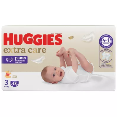 Huggies Pieluchomajtki Mega Pants 3 (6-11 kg) Extra Care 48 szt.