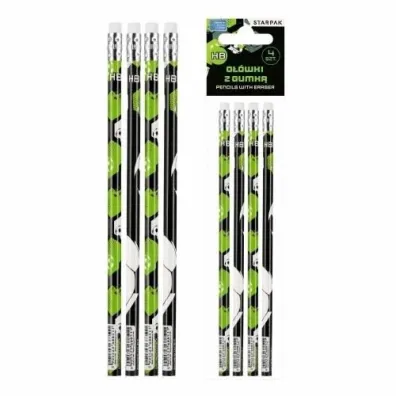 O��wek z gumk� HB Football op. 4 szt. STARPAK 553559