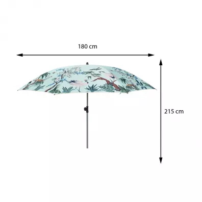 ProGarden Parasol ogrodowy regulowany Paw bkitny