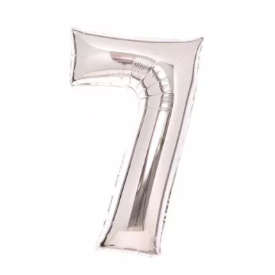 Amscan Balon foliowy cyfra 7 srebrna 45x66cm