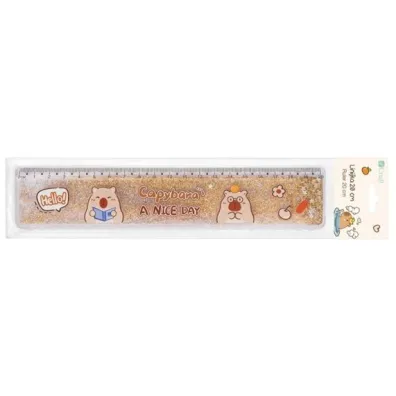 Dalprint Linijka z wod� i brokatem Kapibara z�ota 20cm