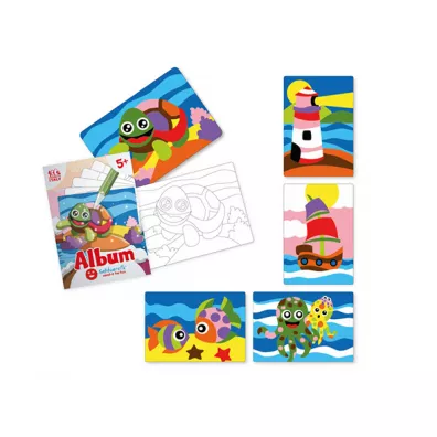 Album do kolorowania piaskiem Morskie Zwierztka 5 l+ Sabbiarelli