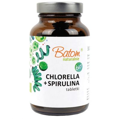 Batom Chlorella + spirulina 200 mg Suplement diety 240 tab. Bio