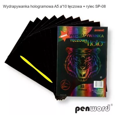 Penword Wydrapywanka hologramowa A5 t�czowa