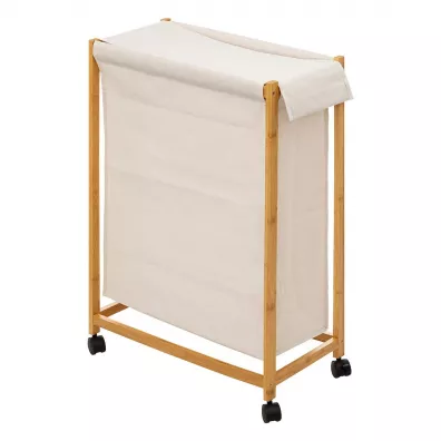 5five Simply Smart Wski kosz na pranie White bamboo