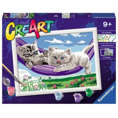 Malowanie po numerach CreArt - Koci�ta w hamaku Ravensburger