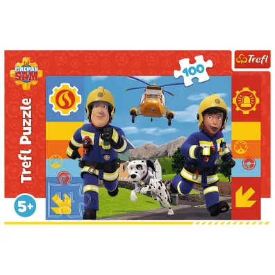 Puzzle 100 el. Zawsze pomocny Stra�ak Sam Trefl