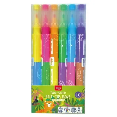 Easy Stationery Mazaki warstwowe dwustronne 12 kolor�w EASY