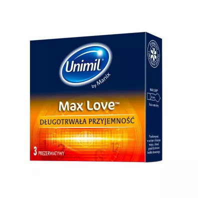 Unimil Max Love lateksowe prezerwatywy 3 szt.