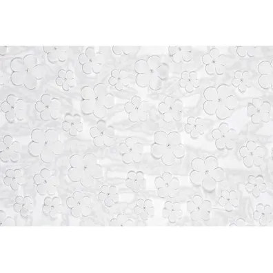 PartyDeco Bie�nik Kwiaty bia�y 26x500cm