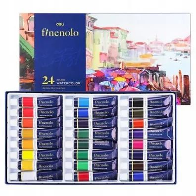 Deli Farby akwarelowe Finenolo 12ml. 24 kolory