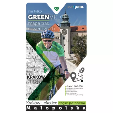 Krak�w i okolice. Cz�� p�nocna. Mapa tras rowerowych