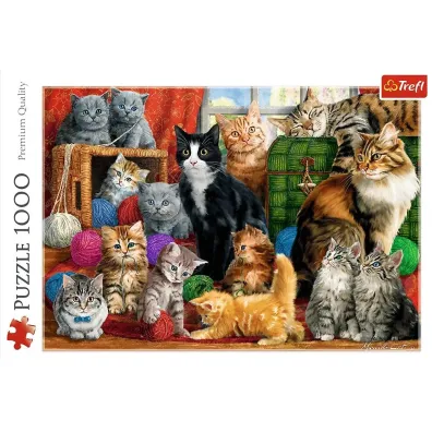 Puzzle 1000 el. Kocie spotkanie Trefl