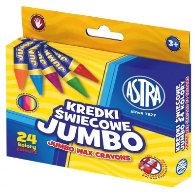 Astra Kredki �wiecowe Jumbo 24 szt.