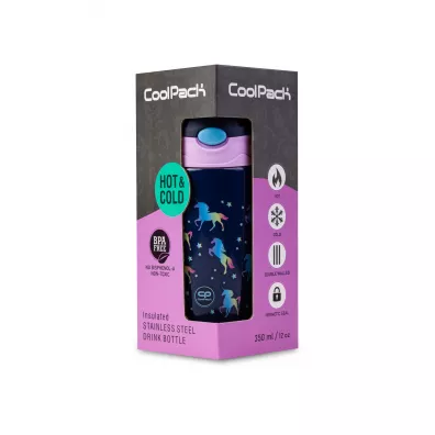Coolpack Blue Unicorn Bidon metalowy Bono Blue Unicorn 350ml