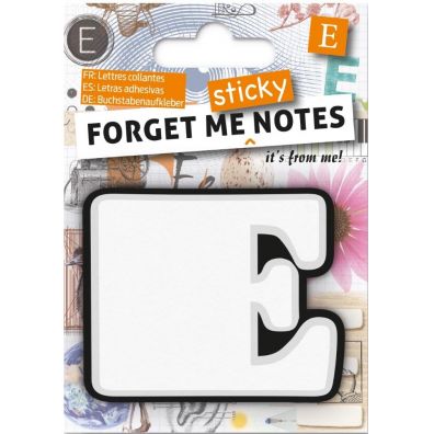 If Forget me sticky notes kartki samoprzylepne litera E