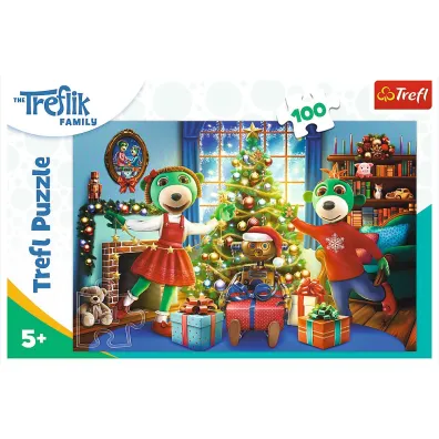 Puzzle 100 el. Zimowe Trefliki