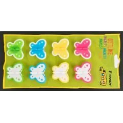 Fandy Magnesy Outline motyle 8 szt.