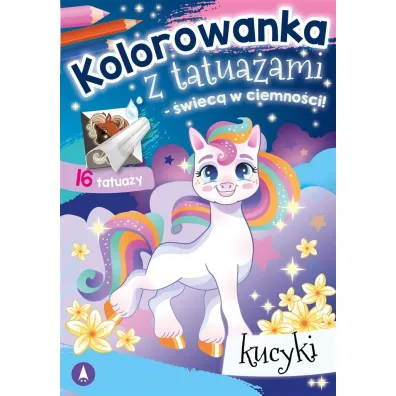 Malowanka A5 Kolorowanka z tatua�ami   �wiec� w ciemno�ci  Kucyki SKRZAT 077087 SK