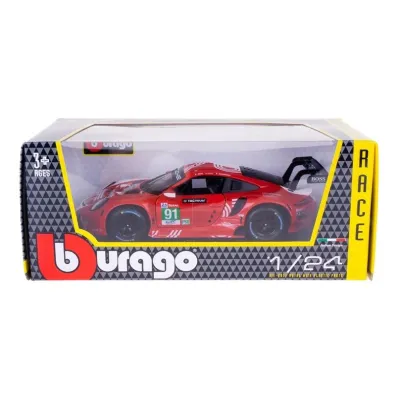 Bburago model porsche 911 rsr lm 2020 -white/ red 1:24