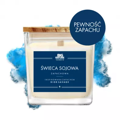 Big Nature wieca sojowa inspiracja zapachowa Dior Sauvage 205 g