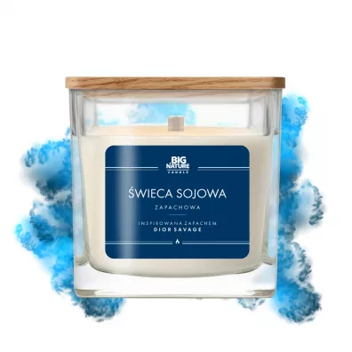 Big Nature wieca sojowa inspiracja zapachowa Dior Sauvage 205 g