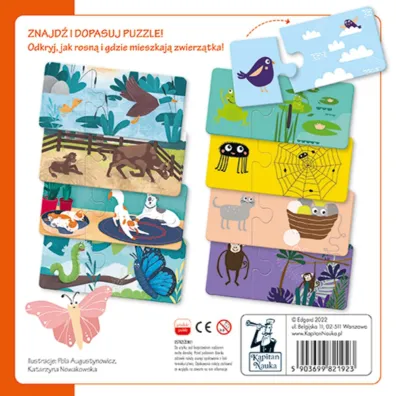 Puzzle Zwierz�ta ma�e i du�e. Uk�adanki malucha. Kapitan Nauka Edgard