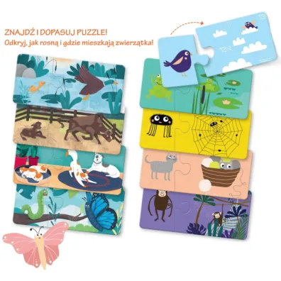 Puzzle Zwierz�ta ma�e i du�e. Uk�adanki malucha. Kapitan Nauka Edgard