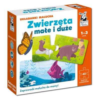 Puzzle Zwierz�ta ma�e i du�e. Uk�adanki malucha. Kapitan Nauka Edgard
