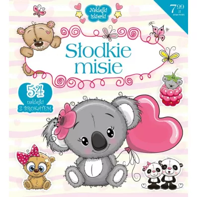 Naklejki iskierki z brokatem. S�odkie misie