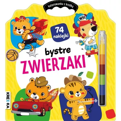 Bystre zwierzaki. Kolorowanka z kredk�