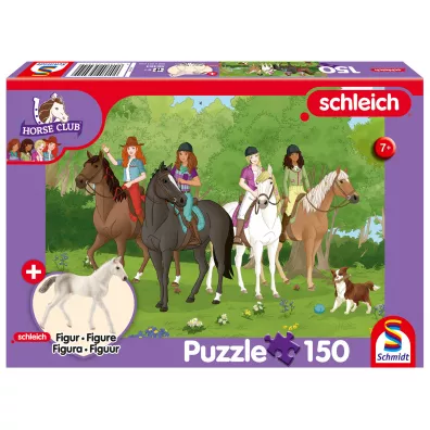 Puzzle 150 el. Schleich Klub je�dziecki + figurka Schmidt