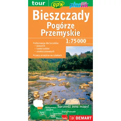 Mapa turystyczna Bieszczady i Pog�rze Przemyskie 1:75 000