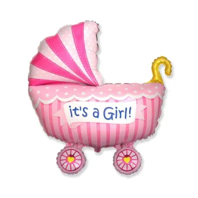 Godan Balon foliowy W�zek dla dziewczynki 61cm