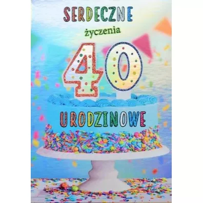 Trend Kartka okoliczno�ciowa Urodziny 40 TS42
