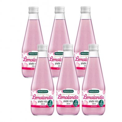 Premium Rosa Lemoniada z patkw ry bez dodatku cukru Lemolandia Zestaw 6 x 330 ml