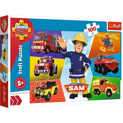 Puzzle 100 el. Pojazdy Straaka Sama Trefl