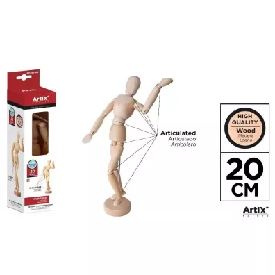 Artix Drewniany manekin do nauki rysowania 20cm