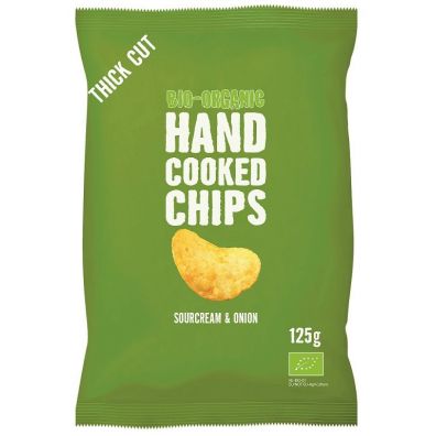 Trafo Chipsy ziemniaczane cienko krojone o smaku mietankowo - cebulowym 125 g Bio