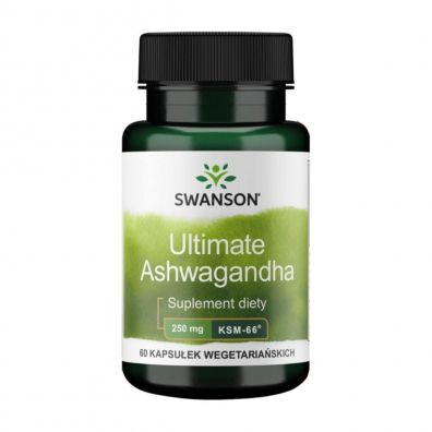Swanson Ashwagandha KSM-66 250mg - suplement diety 60 kaps.