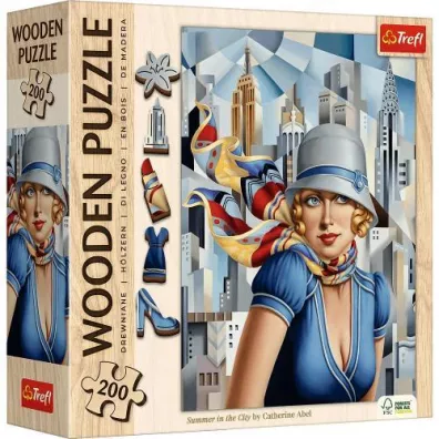 Puzzle drewniane 200 el. Lato w Mie�cie Trefl