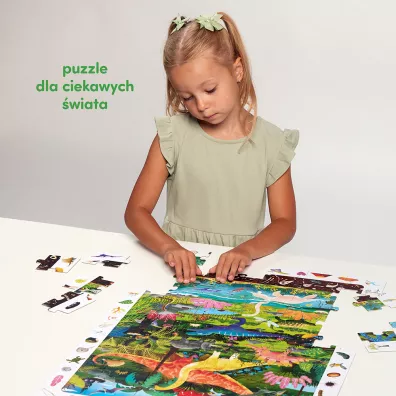 Puzzle obserwacyjne 60 el. Dinozaury Bright Junior Media