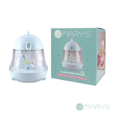 Marys MARY S pozytywka lampka nocna LED RGB niebieska