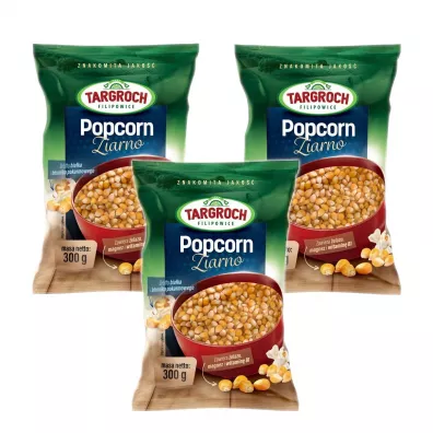 Targroch Popcorn ziarno Zestaw 3 x 300 g