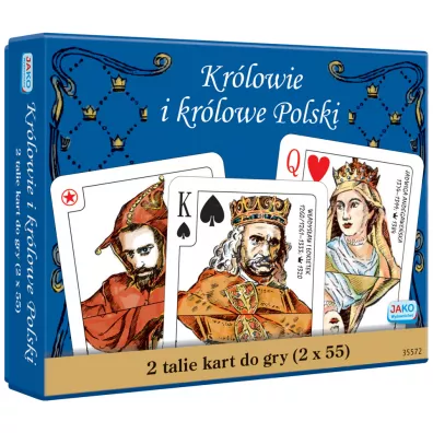 KARTY DO GRY 55X2SZT KROLOWIE I KROLOWE POLSKI