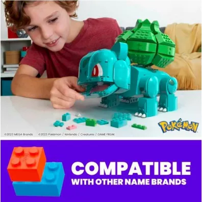 MEGA CONSTRUX Pokemon duży Bulba klocki - sklep Bee.pl