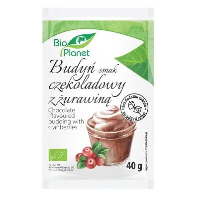 Bio Planet Budy� o smaku czekoladowym z �urawin� Zestaw 3 x 40 g Bio