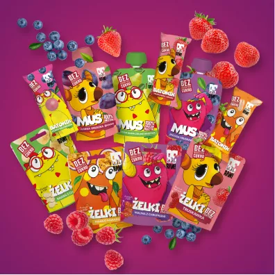 BeRaw Kids elki Malina z chrupkami 35 g