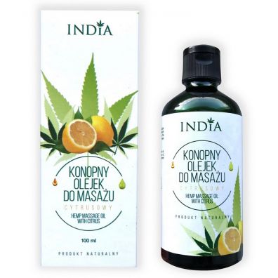 India Cosmetics Konopny olejek do masau - cytrusowy 100 ml