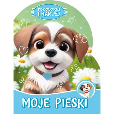 Pokoloruj i naklej. Moje pieski